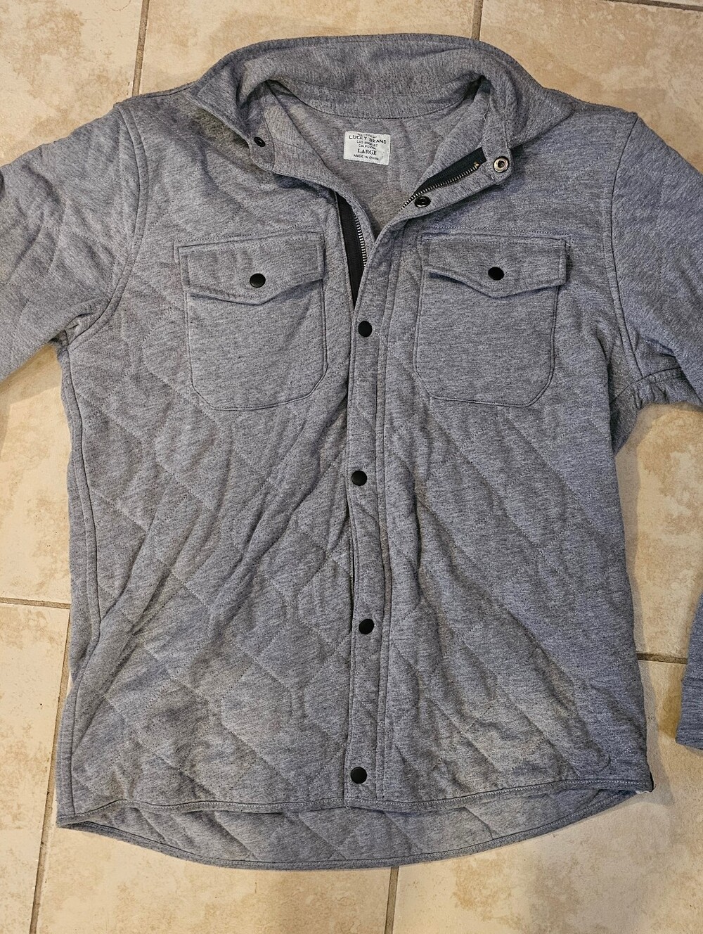 Lucky Brand Shacket (Shirt +Jacket) Layering Casual Outerwear Men's Size Large